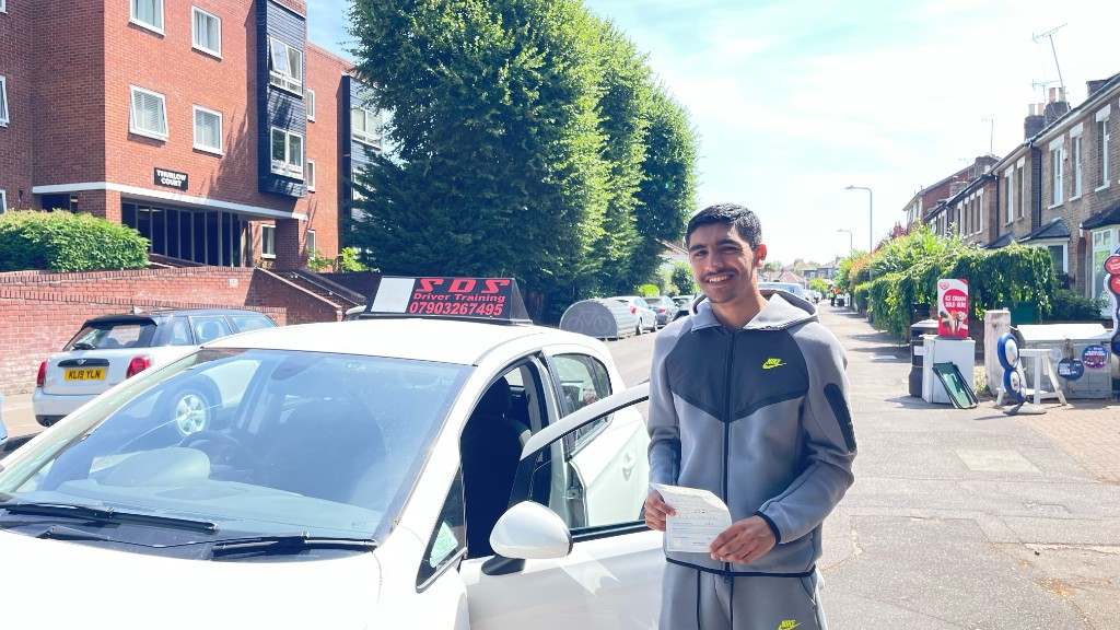 Kasim passed his driving test on 3 July 2026 - Suhel's Driving School East London