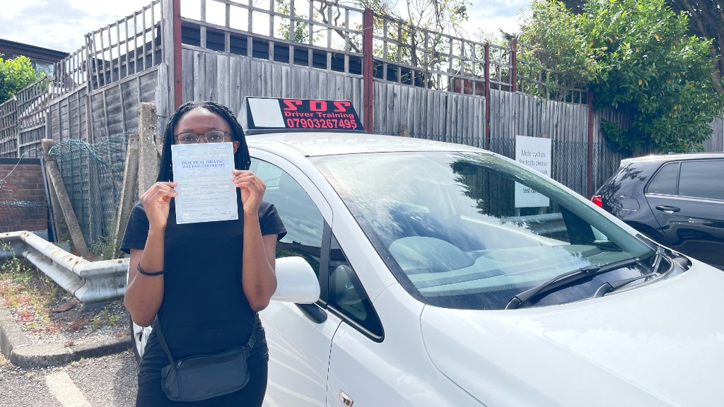 Michelle passed her manual driving test on 30 June 2026 - Suhel's Driving School Chingford