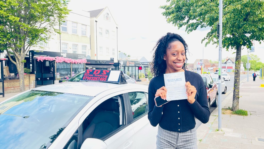 Nujuzi passed her driving test on 18 May 2026 - Suhel's Driving School East London